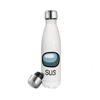 Among US SUS!!!, Metal mug thermos White (Stainless steel), double wall, 500ml