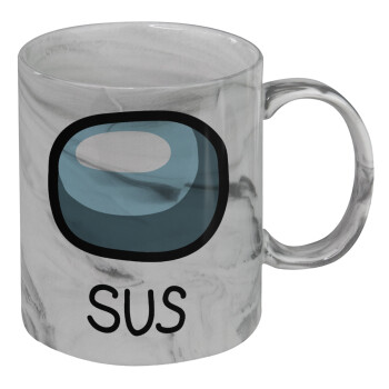 Among US SUS!!!, Mug ceramic marble style, 330ml