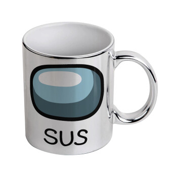 Among US SUS!!!, Mug ceramic, silver mirror, 330ml