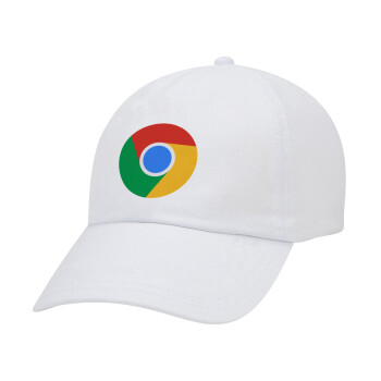 Chrome, Καπέλο Ενηλίκων Baseball Λευκό 5-φύλλο (POLYESTER, ΕΝΗΛΙΚΩΝ, UNISEX, ONE SIZE)