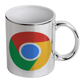 Chrome, Κούπα κεραμική, ασημένια καθρέπτης, 330ml