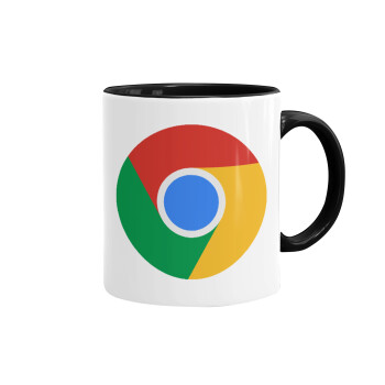Chrome, Mug colored black, ceramic, 330ml