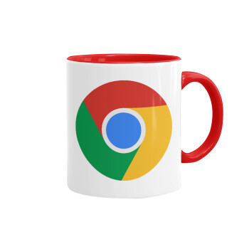 Chrome, Mug colored red, ceramic, 330ml