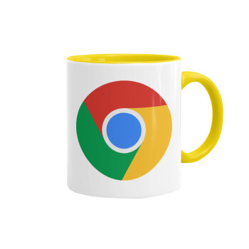 Chrome, Mug colored yellow, ceramic, 330ml