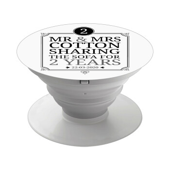 Mr & Mrs Sharing the sofa, Phone Holders Stand  White Hand-held Mobile Phone Holder