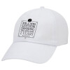 Adult Baseball Cap White 5-panel (POLYESTER, ADULT, UNISEX, ONE SIZE)