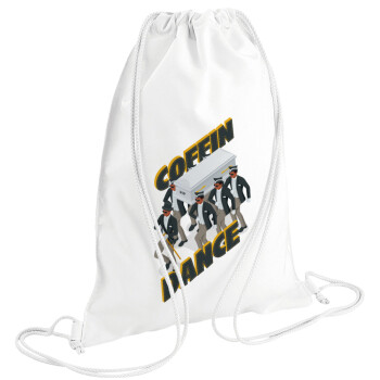 Coffin Dance!, Backpack pouch GYMBAG white (28x40cm)