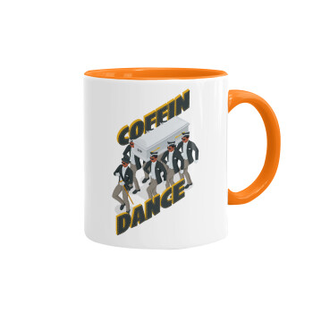 Coffin Dance!, Mug colored orange, ceramic, 330ml