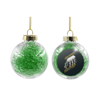 Coffin Dance!, Χριστουγεννιάτικη μπάλα δένδρου διάφανη με πράσινο γέμισμα 8cm