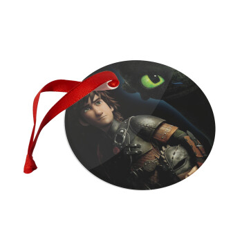 How to train your dragon Night Fury, Christmas ornament glass 9cm