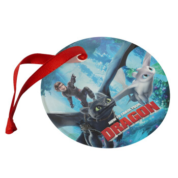 How to train your dragon, Christmas ornament glass 9cm