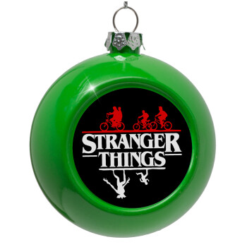 Stranger Things upside down, Green Christmas tree ornament bauble 8cm