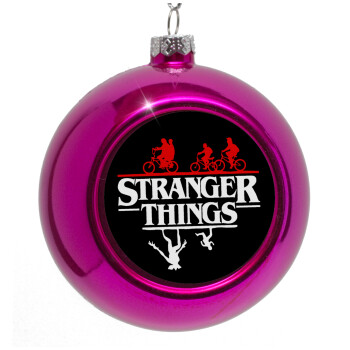 Stranger Things upside down, Purple Christmas tree ornament bauble 8cm