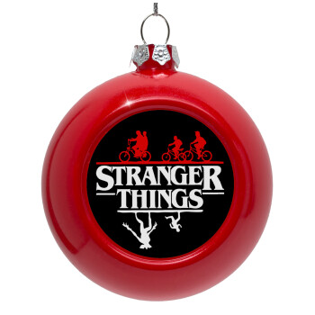 Stranger Things upside down, Red Christmas tree ornament bauble 8cm