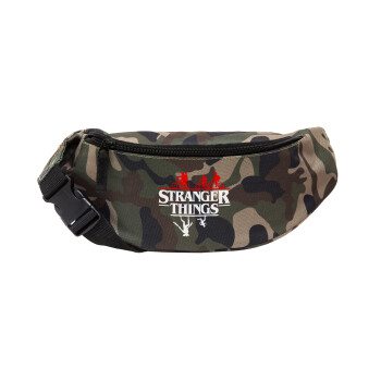 Stranger Things upside down, Unisex waist bag (banana) in Jungle camouflage color with 2 pockets