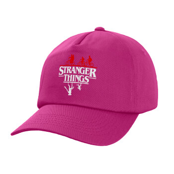 Stranger Things upside down, Καπέλο Ενηλίκων Baseball, 100% Βαμβακερό,  purple (ΒΑΜΒΑΚΕΡΟ, ΕΝΗΛΙΚΩΝ, UNISEX, ONE SIZE)