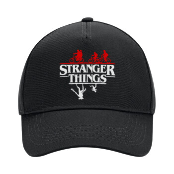 Stranger Things upside down, Adult Ultimate Hat BLACK, (100% COTTON DRILL, ADULT, UNISEX, ONE SIZE)