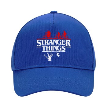 Stranger Things upside down, Ultimate Adult Hat BLUE, (100% COTTON DRILL, ADULT, UNISEX, ONE SIZE)