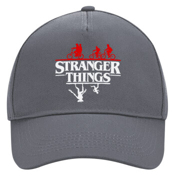 Stranger Things upside down, Ultimate Adult Hat Grey, (100% COTTON DRILL, ADULT, UNISEX, ONE SIZE)