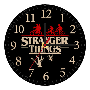 Stranger Things upside down, Ρολόι τοίχου ξύλινο plywood (20cm)