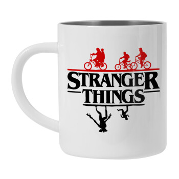 Stranger Things upside down, Mug Stainless steel double wall 450ml