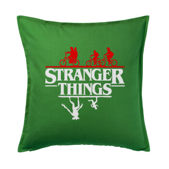 Stranger Things upside down, Sofa cushion Green 50x50cm includes filling