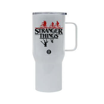 Stranger Things upside down, Tumbler με καπάκι, διπλού τοιχώματος (θερμό) 750L