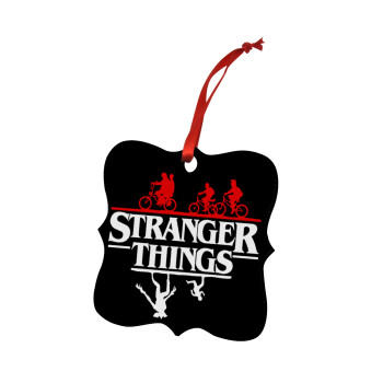 Stranger Things upside down, Christmas ornament polygon wooden 7.5cm