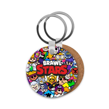 Brawl Stars characters, Μπρελόκ Ξύλινο στρογγυλό MDF Φ5cm