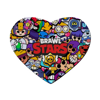 Brawl Stars characters, Mousepad heart 23x20cm