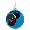 Blue Christmas tree ball ornament 8cm