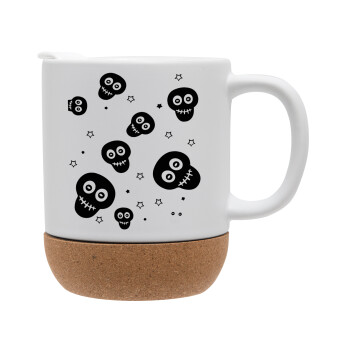 Skull avatar, Ceramic coffee mug Cork (MAT), 330ml (1pcs)