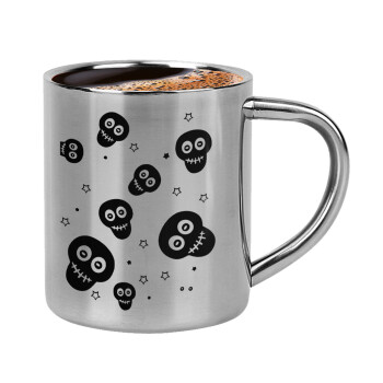 Skull avatar, Double-wall metal cup for espresso (220ml)