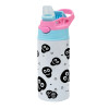 Children's hot water bottle, stainless steel, with safety straw, Pink/BlueCiel (360ml) BPA FREE