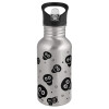 Metallic Silver with straw (500ml)