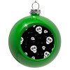 Green Christmas tree ornament bauble 8cm