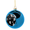 Blue Christmas tree ball ornament 8cm