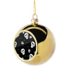 Golden Christmas tree ball ornament 8cm