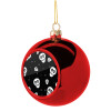 Christmas tree ball Red 8cm