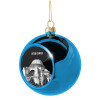 Blue Christmas tree ball ornament 8cm