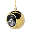 Golden Christmas tree ball ornament 8cm