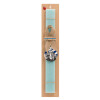 Easter Set, wooden keychain & aromatic flat Easter candle (30cm) (TURQUOISE)