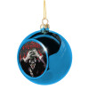 Blue Christmas tree ball ornament 8cm