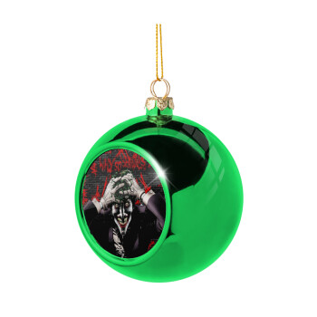 Joker Why so serious?, Green Christmas tree ornament ball 8cm