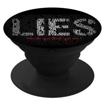 LIES Who Do You Think You Are?, Phone Holders Stand  Black Hand-held Mobile Phone Holder
