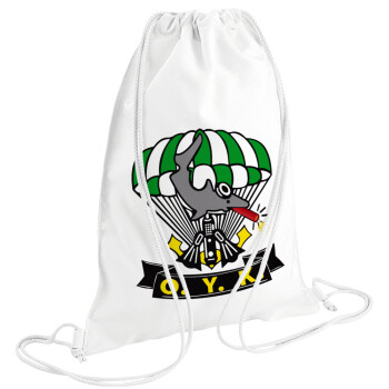 Underwater Demolition Team, Backpack pouch GYMBAG white (28x40cm)