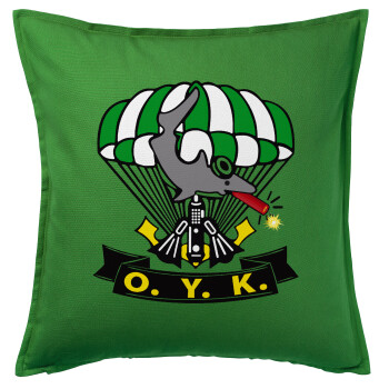 Underwater Demolition Team, Sofa cushion Green 50x50cm includes filling