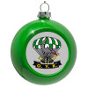 Green Christmas tree ornament bauble 8cm