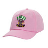 Casual children's baseball cap, 100% Cotton Twill, PINK (COTTON, CHILDREN'S, ONE SIZE)