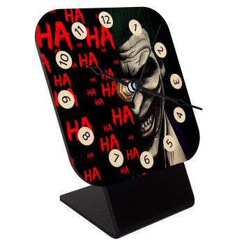 Joker hahaha, Quartz Table clock in natural wood (10cm)